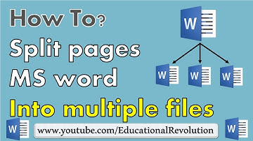 Split pages form MS Word file and save into Multiple files | Learn Ms word Split