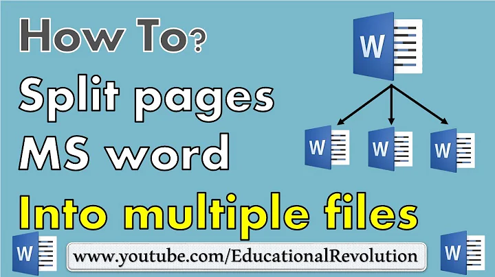 Split pages form MS Word file and save into Multiple files | Learn Ms word Split