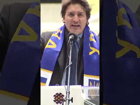 WATCH: Prime Minister Justin Trudeau Shuts Down Heckler During Speech At Ukraine Rally #shorts