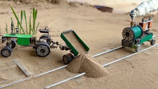 How to make mini train or Tractor science project motors | model trains