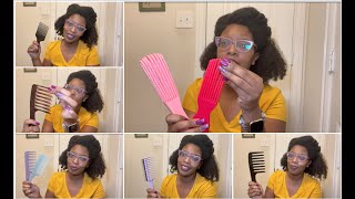 Detangle Natural Hair....Let&#39;s Try Detangle Tools....Which One is my Fav?? (4 Type Hair)