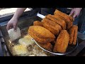 천원짜리 식빵고로케 - 죽도시장 / fried croquette toast - korean street food