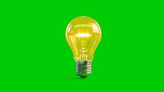 Colourful Light Bulbs Green Screen - Chroma Key Footage Hd