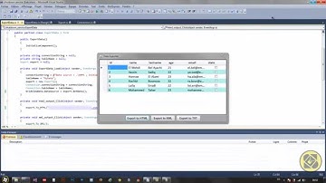 C# - Export Data From Database To [ HTML , XML and TXT ] File Using Csharp