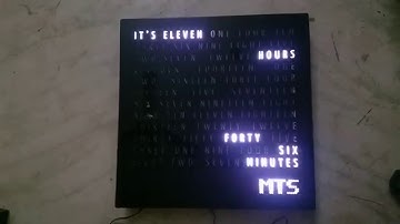 WORD CLOCK - MTS TIME DISPLAY