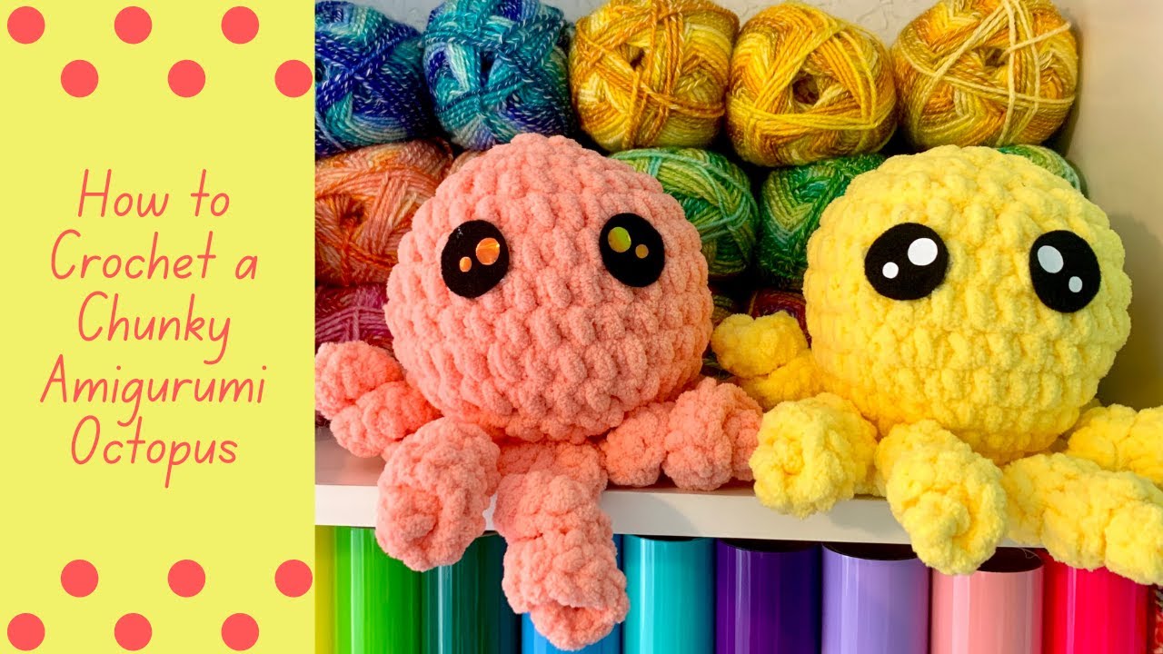 Chunky Amigurumi Octopus Crochet Pattern Tutorial, Free Crochet Pattern 