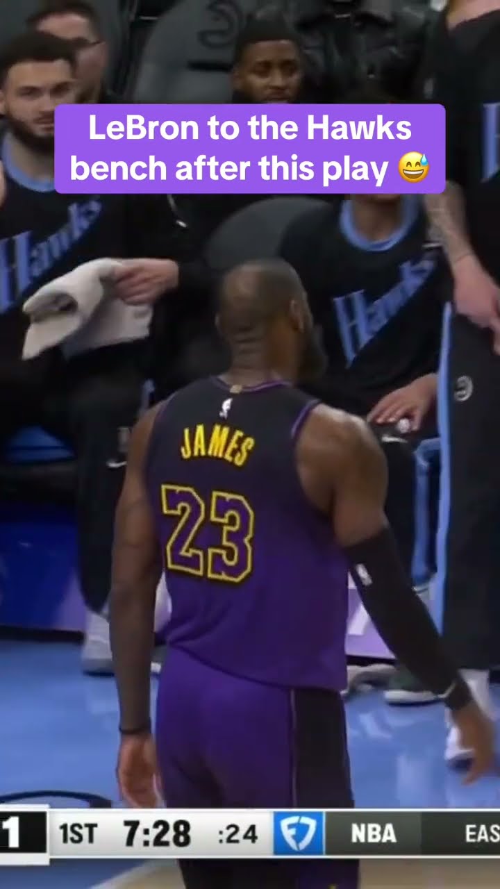 LeBron was talking with the Hawks' bench ?