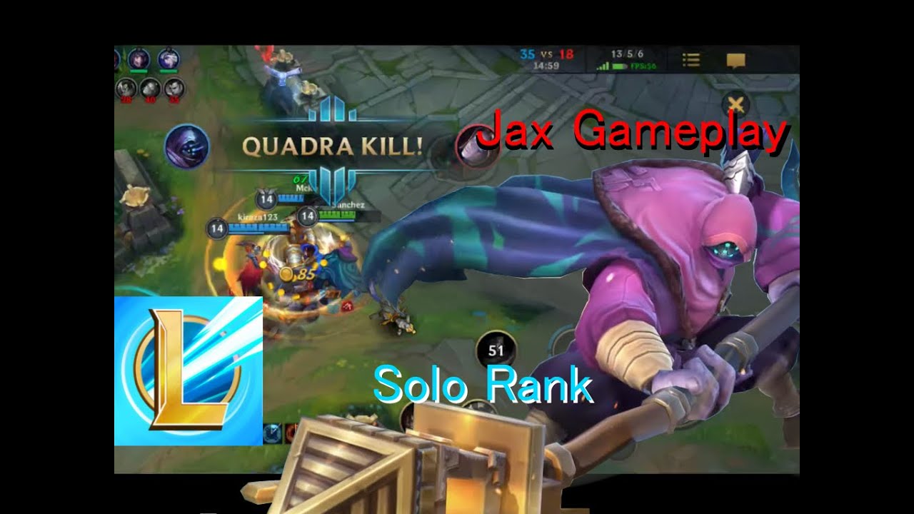 Solo Push rank pake Jax | League Of Legends Wild Rift Indonesia - YouTube