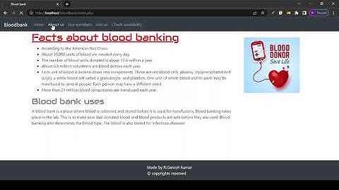 Online Blood Bank Management System in php and mysql