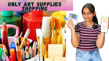 Only Art Supplies Shopping | No Budget | #learnwithpriyanshi #learnwithpari