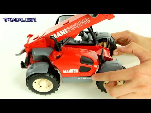Bruder 02126 - Manitou Telescopic Loader MLT 633 with accessories