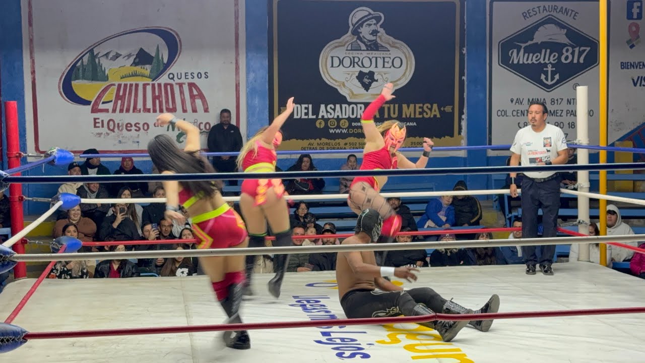 Emperatriz, Lady Shadow y Raven vs Tackle Jr, Colombus y Danny Phantom Jr