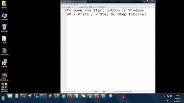 To move the Taskbar Windows XP  Vista  7 Step By Step Tutorial