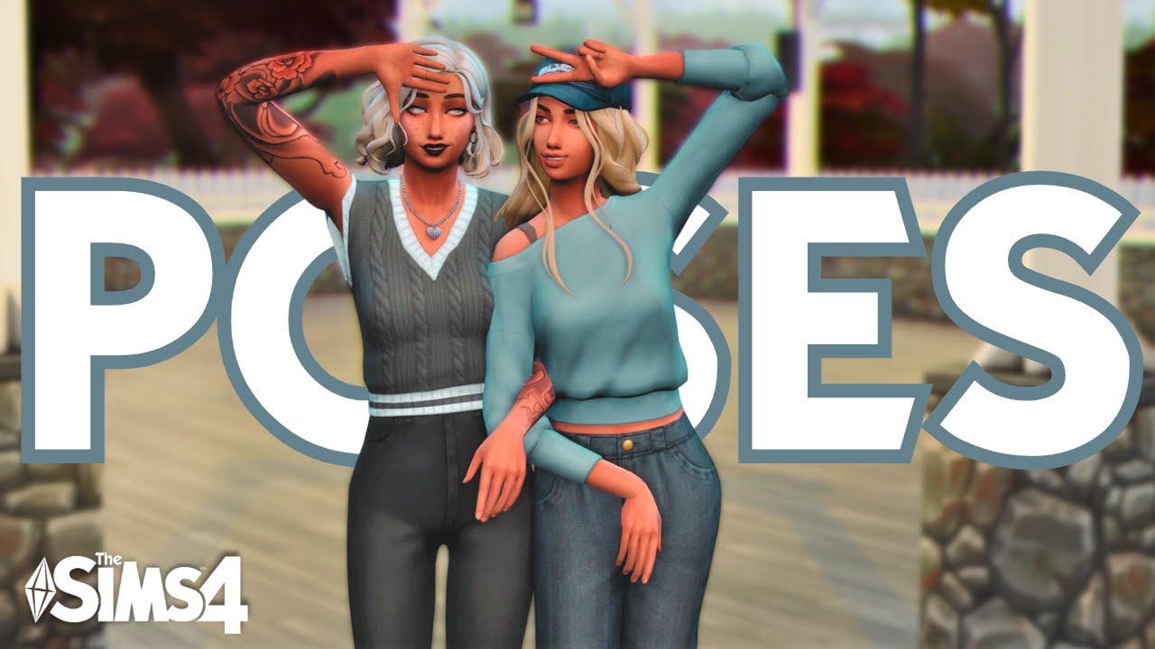 The Friends Selfie Pose Pack by David_Mtv from TSR • Sims 4 Downloads