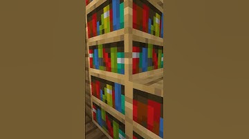 EASY Bookshelf Secret Door in Minecraft  #minecraft #shorts #tutorial