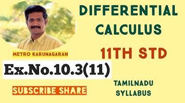 11th Std Maths Ex.10.3(11) Differentiate y= e^(-mx)