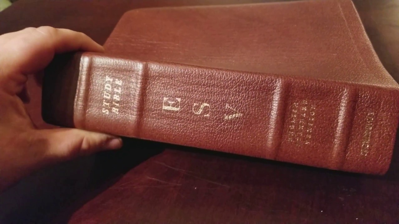 Crossway Esv Full Size Study Bible In Deep Brown Cowhide