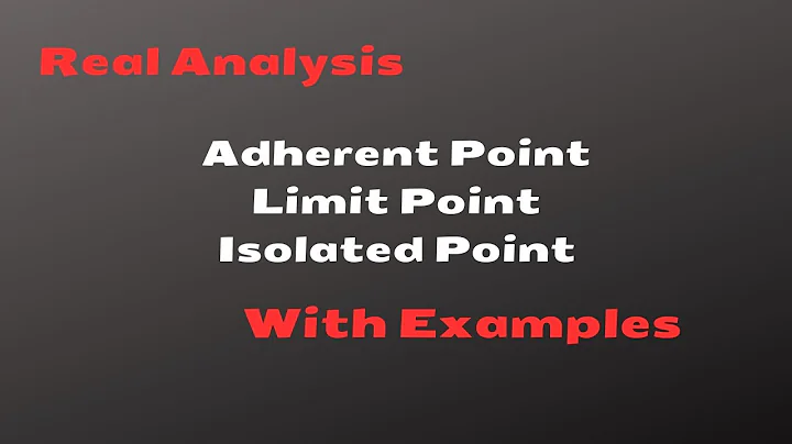 Adherent Point, Limit Point, Isolated Point With Examples | Closure, Derived Set |NCX MATHS