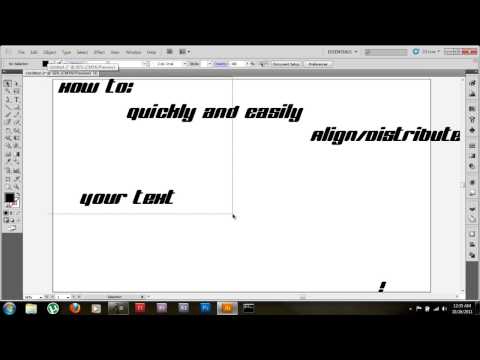 Adobe CreativeCloud Adobe Illustrator CS5 Tutorial: align & distribute text (basics) link in