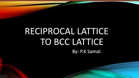 Reciprocal lattice to BCC lattice.