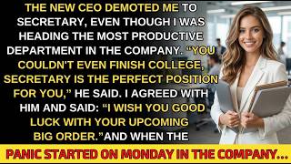 Details The New CEO Demoted Me to Secretary—Then My Department's Results Shocked Everyone Update