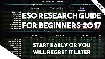 ESO Beginners Guide - Research and Traits Explained. Start Now or You Will Regret It!