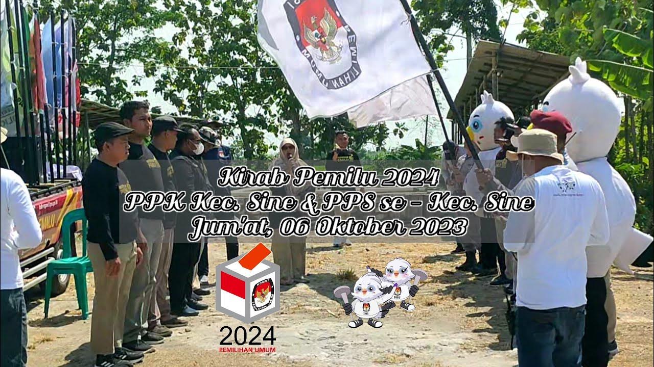 Kirab pemilu 2024 di kecamatan sine bersama PPK & PPS se - kecamatan sine - YouTube
