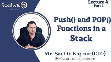 Lecture 4-3 || Push() and POP() Functions in a Stack - SCALive