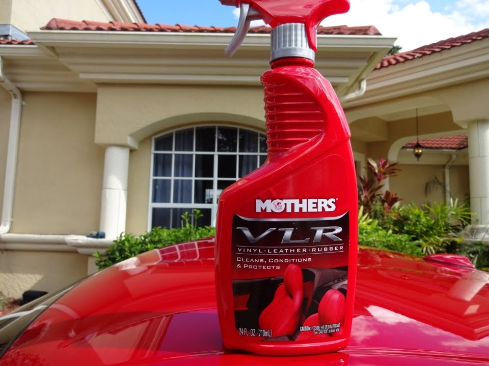 Mothers VLR Cleaner and Conditioner use on car dashboard 