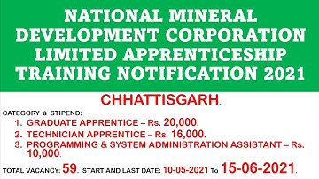 NMDC apprenticeship training 2021|Graduate|ITI|Public sector jobs