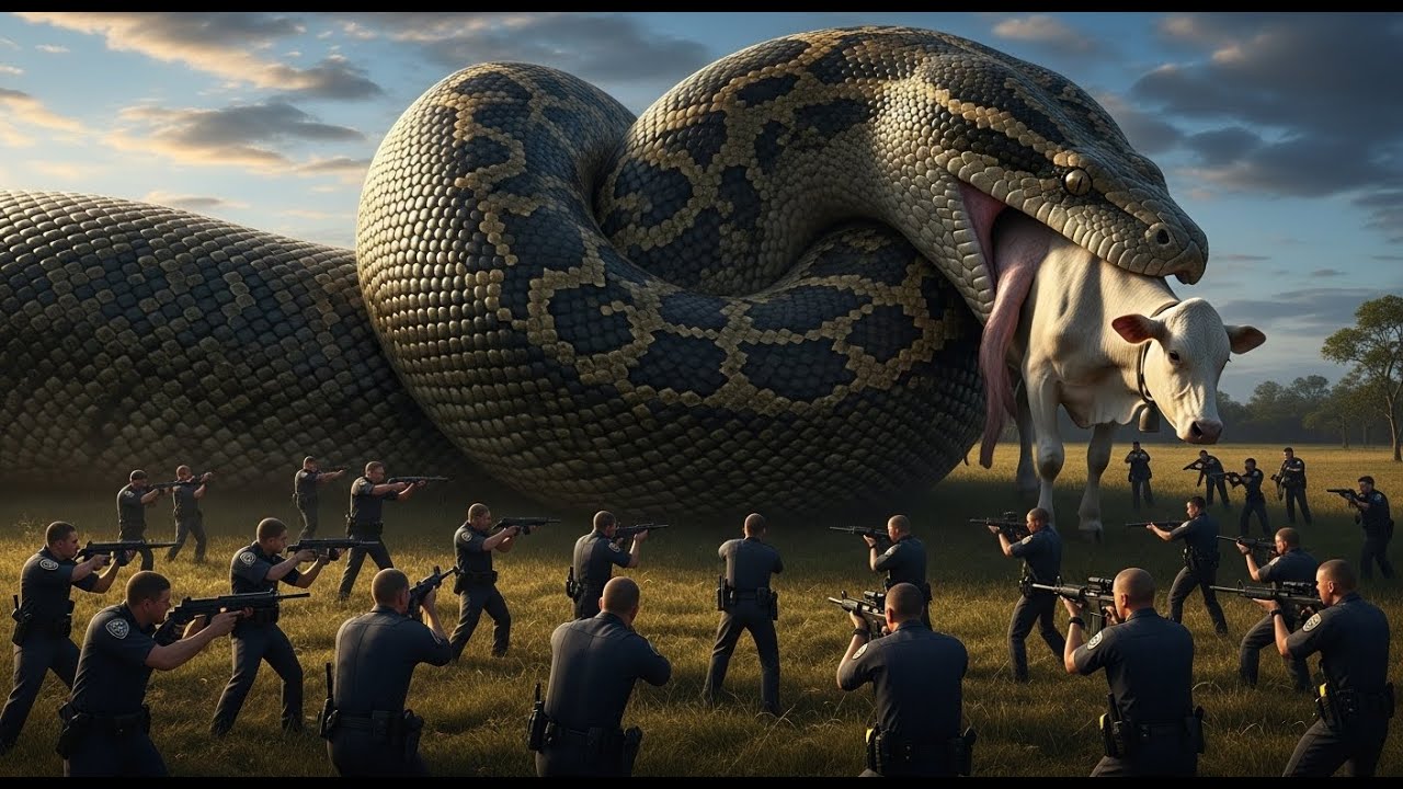Heart-Stopping Moment: Wildlife Team Takes Down Massive Python to Save ...