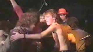 Hanoi Rocks plays a Ramones cover at Marquee. Mike plays drums and ...