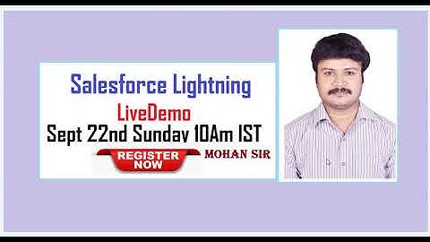 Sales Force Lightning live Demo by Mohan sir
