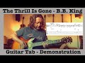 The thrill is gone  bbking  guitar lesson  tab  solo rhythm  lead parts  no chat  just play