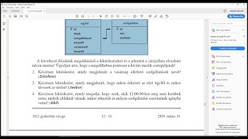 Informatika érettségi középszint 2019 május adatbázis-kezelés