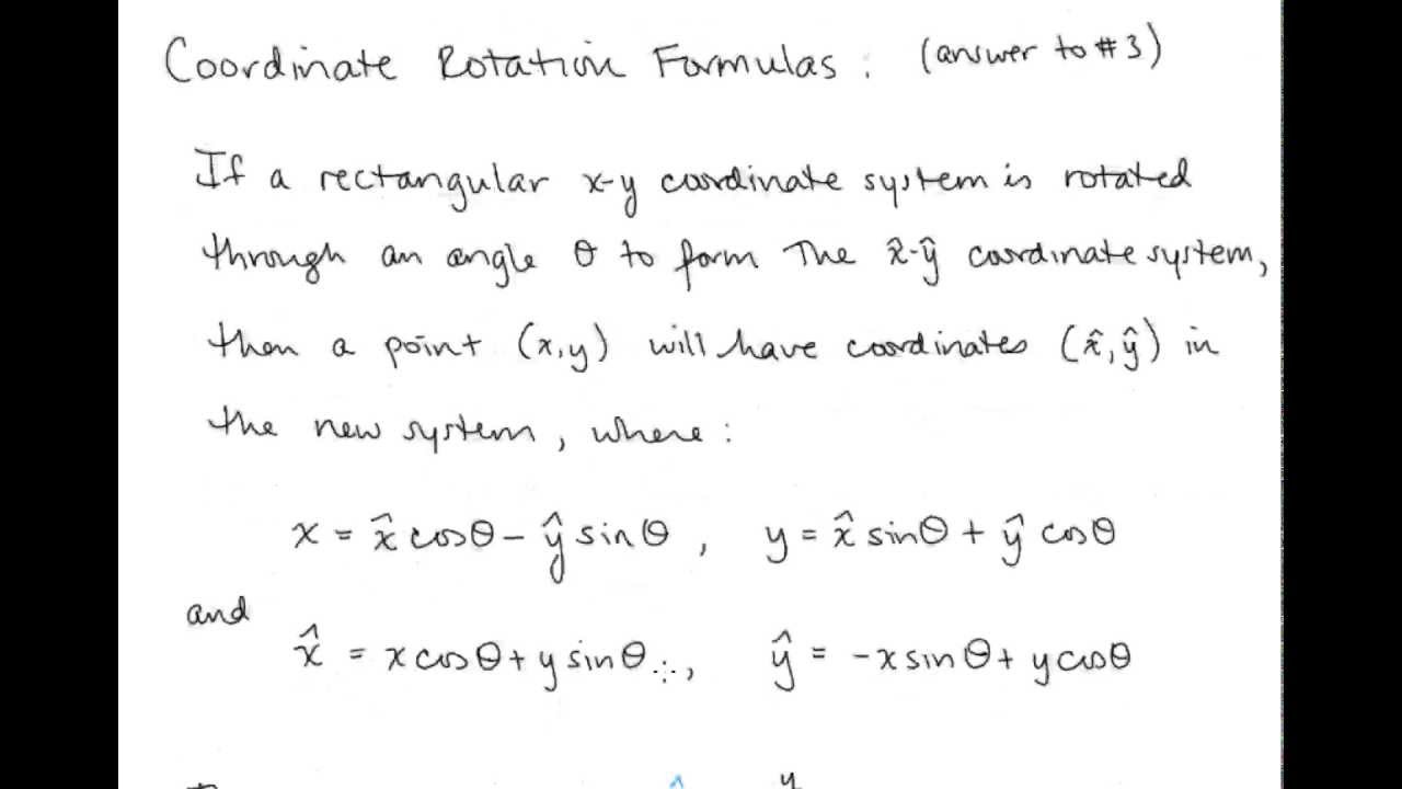 Calc II Lesson 28 Rotated Conics - YouTube