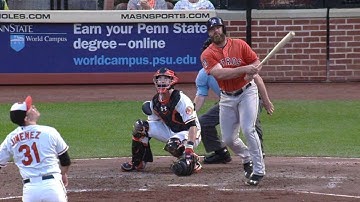 HOU@BAL: Gattis belts two-run homer to tie game