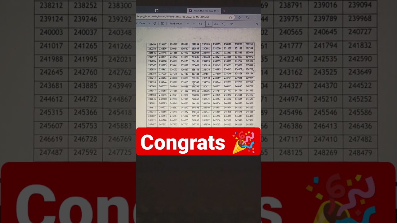 HCS 2023 Result is out 