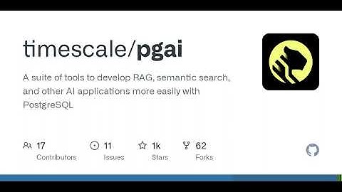 GitHub - timescale/pgai: A suite of tools to develop RAG, semantic search, and other AI applicati...