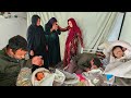 The hard life of a nomadic family in the spring nature  nomadic documentary