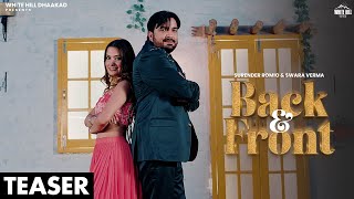 Back & Front (Teaser) Surender Romio, Swara Verma | Vaishali Chaudhary | 5th June