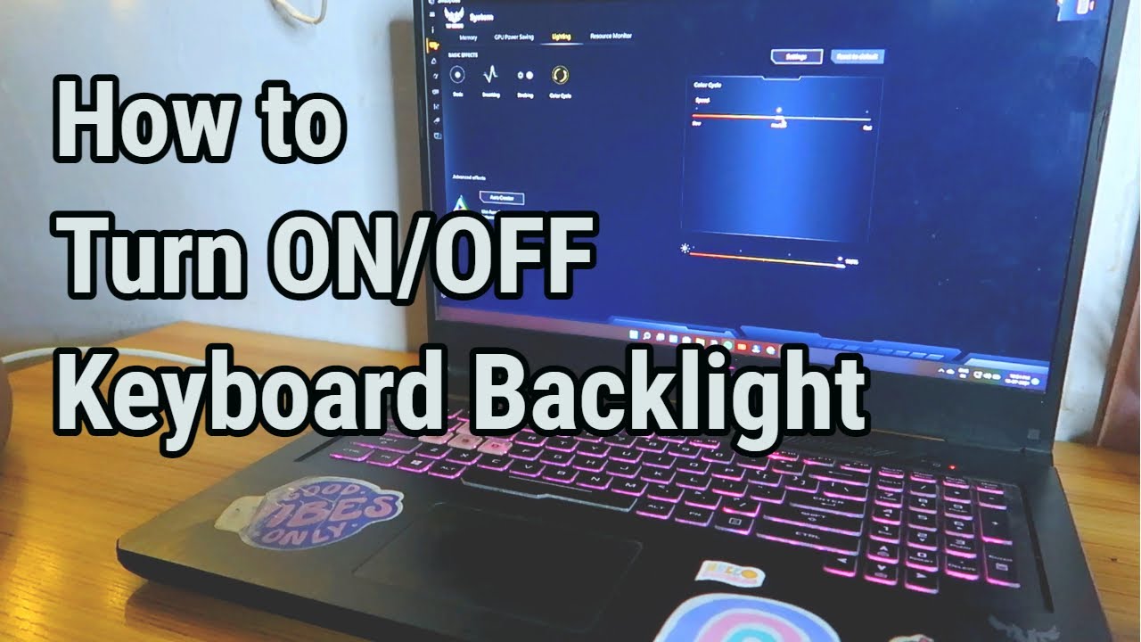 turn on/off ASUS TUF Keyboard Backlight | RGB ASUS TUF/ROG Gaming Laptop - YouTube