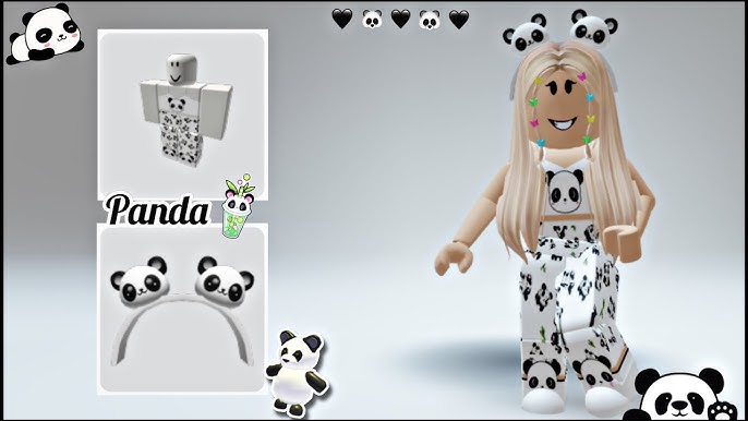 Roblox avatar idea 38  Roupa de panda, Coisas grátis, Roupas de