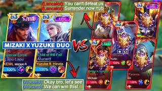 5 Mythical Glory Vs Mizaki x Yuzuke Duo! | Pro Player Vs Content Creator (Super Intense Battle!🔥)