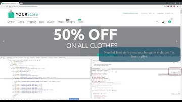 How to change font style in any HTML theme
