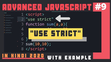 JavaScript is Weird 😱 What is Use Strict Mode in Advanced JavaScript in Hindi ❤️