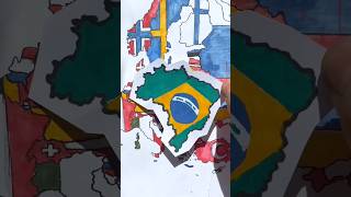 Brazil Flag Art That Will Leave You Speechless 🇧🇷😍 #art #brazil #satisfying