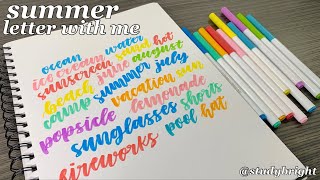 summer letter with me: real time calligraphy | studybright