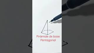 como dibujar una pirámide de base pentagonal #fypシ #drawing #tutorial #shorts #geometry #blackpink