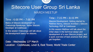 Sitecore Development Basics - March Meetup - 2015